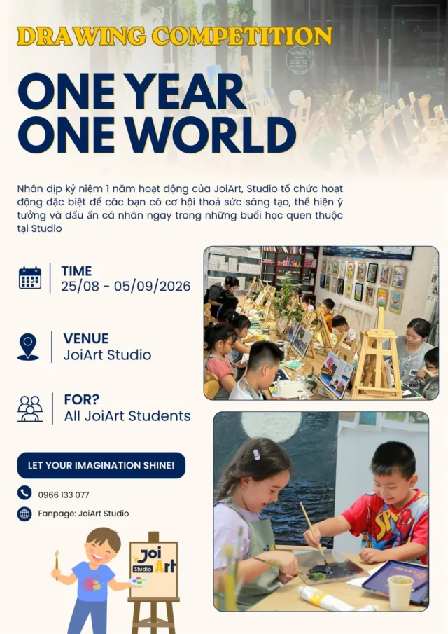 Poster cuộc thi vẽ One Year – One World của JoiArt Studio